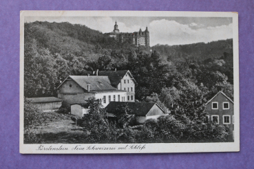 Ansichtskarte AK Fürstenstein Polsnitz Freiburg Wałbrzych 1925-1945 Restaurant Lokal Neue Schweizerei Niederschlesien Ortsansicht Polen Polska